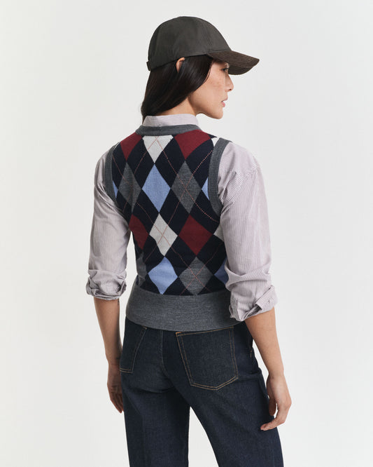 Argyle Crew Neck Vest