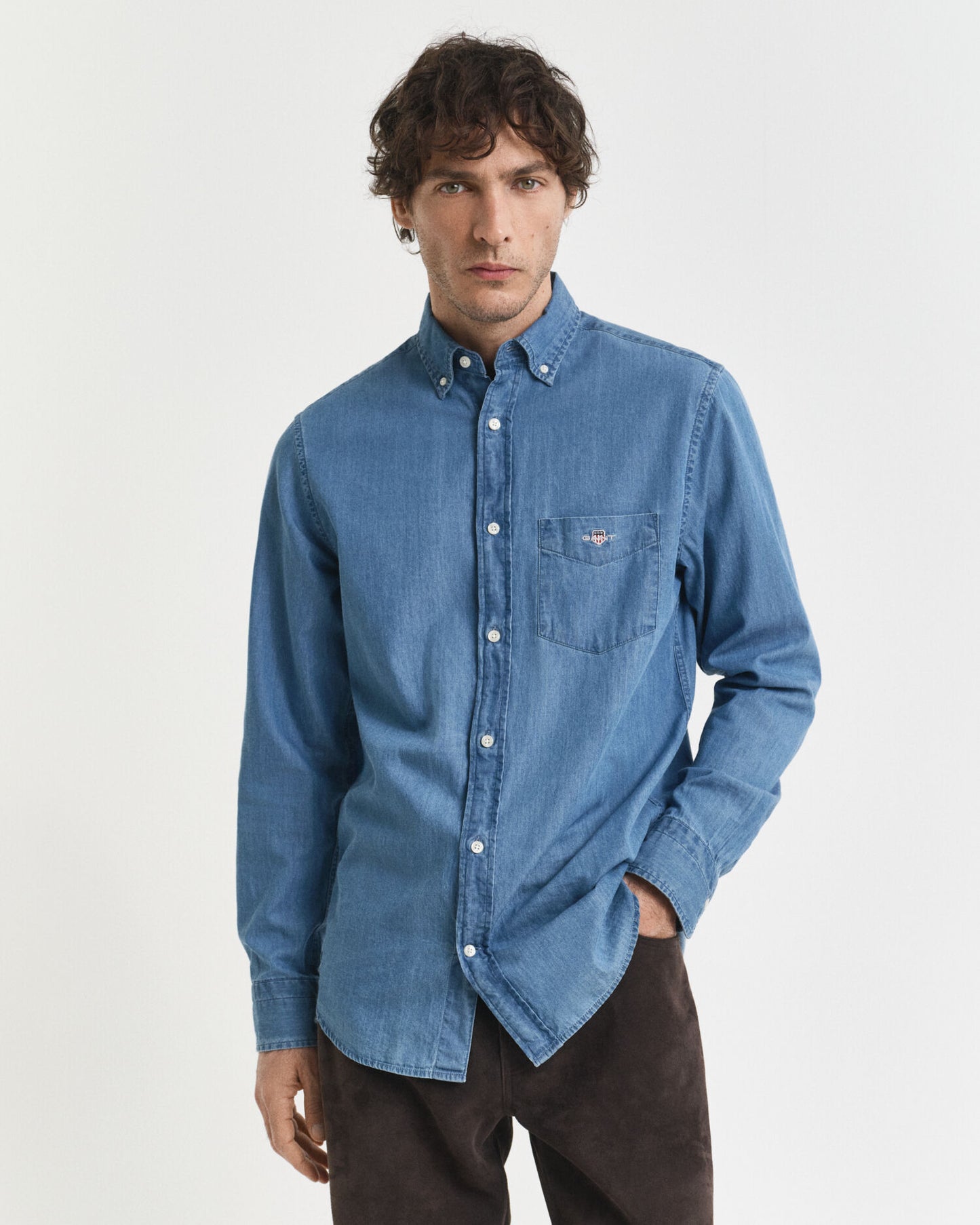 Regular Fit Indigo Shirt