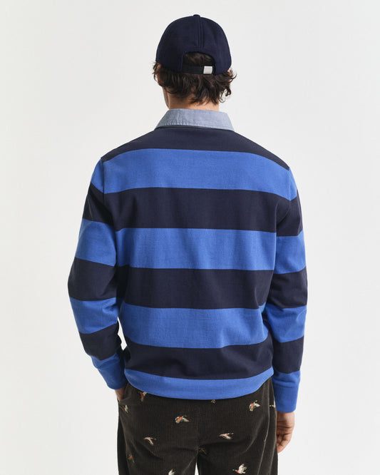 Chambray Collar Striped Heavy Rugger