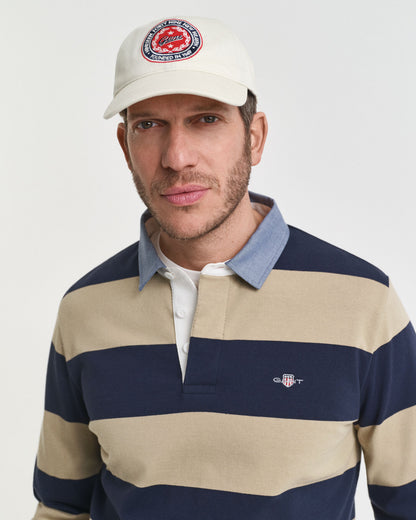 Chambray Collar Striped Heavy Rugger