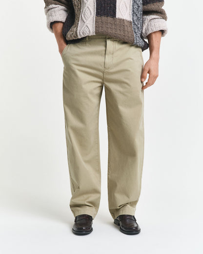 Relaxed Fit Cotton Twill Chinos