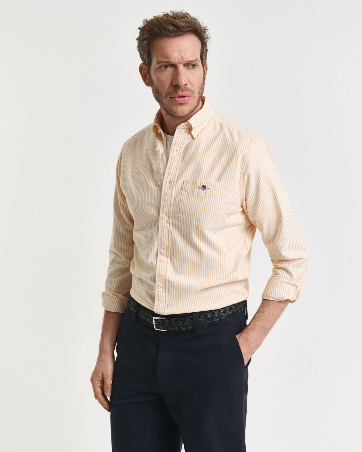 Regular Fit Banker Stripe Classic Oxford Shirt