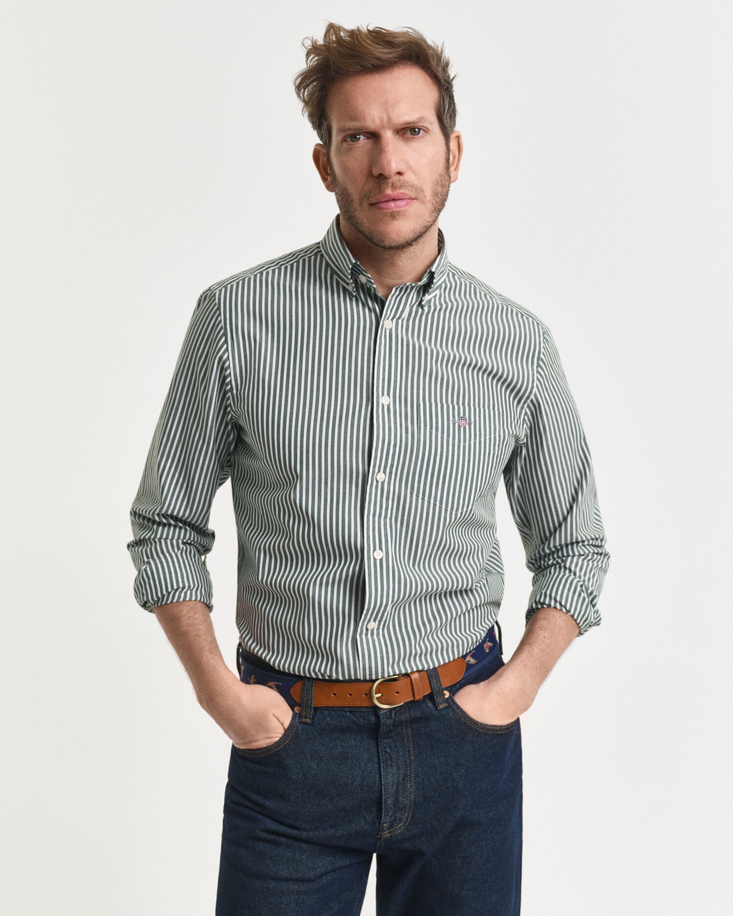 Regular Fit Striped Poplin Shirt