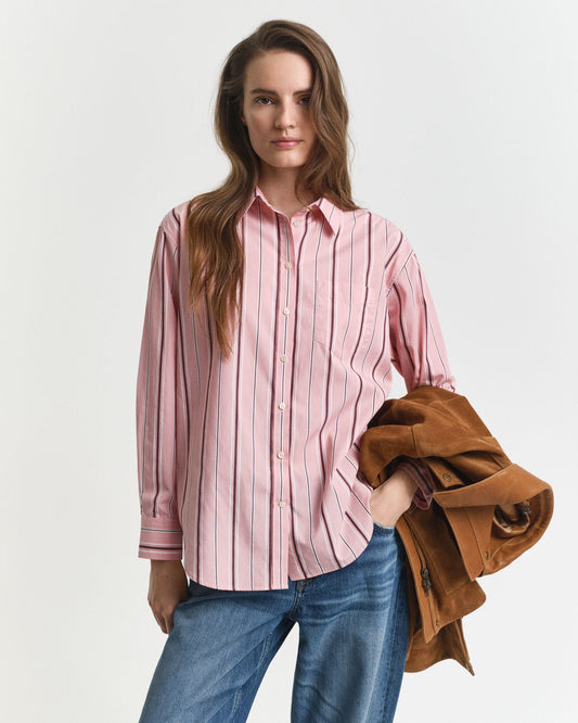 Relaxed Fit Classic Striped Poplin Shirt