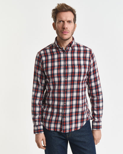 Regular Fit Checked Windblown Flannel Shirt
