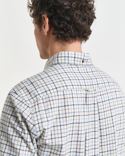 Regular Fit Tattersall Checked Twill Shirt