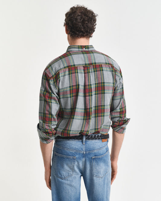 Relaxed Fit Lightweight Checked Twill Shirt