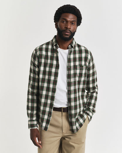 Regular Fit Checked Windblown Flannel Shirt