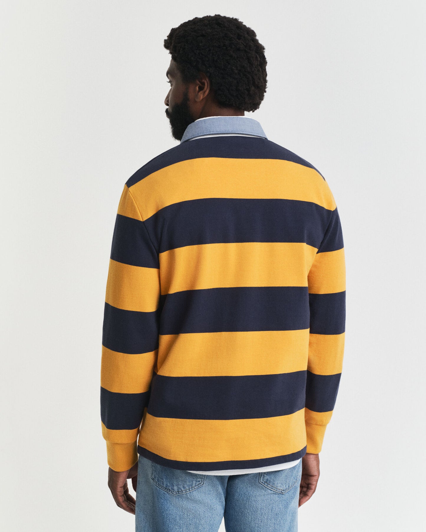Chambray Collar Striped Heavy Rugger