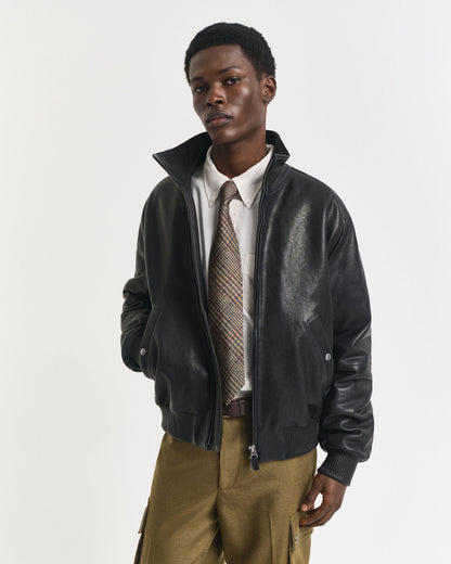 Leather Harrington Jacket
