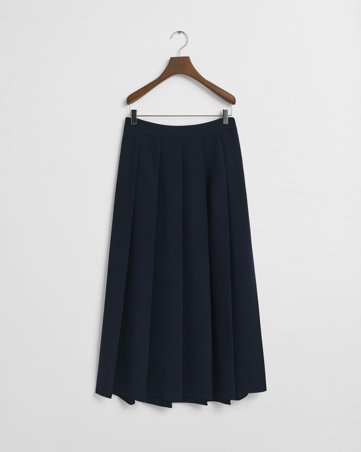 Wide Pleated Midi Skirt