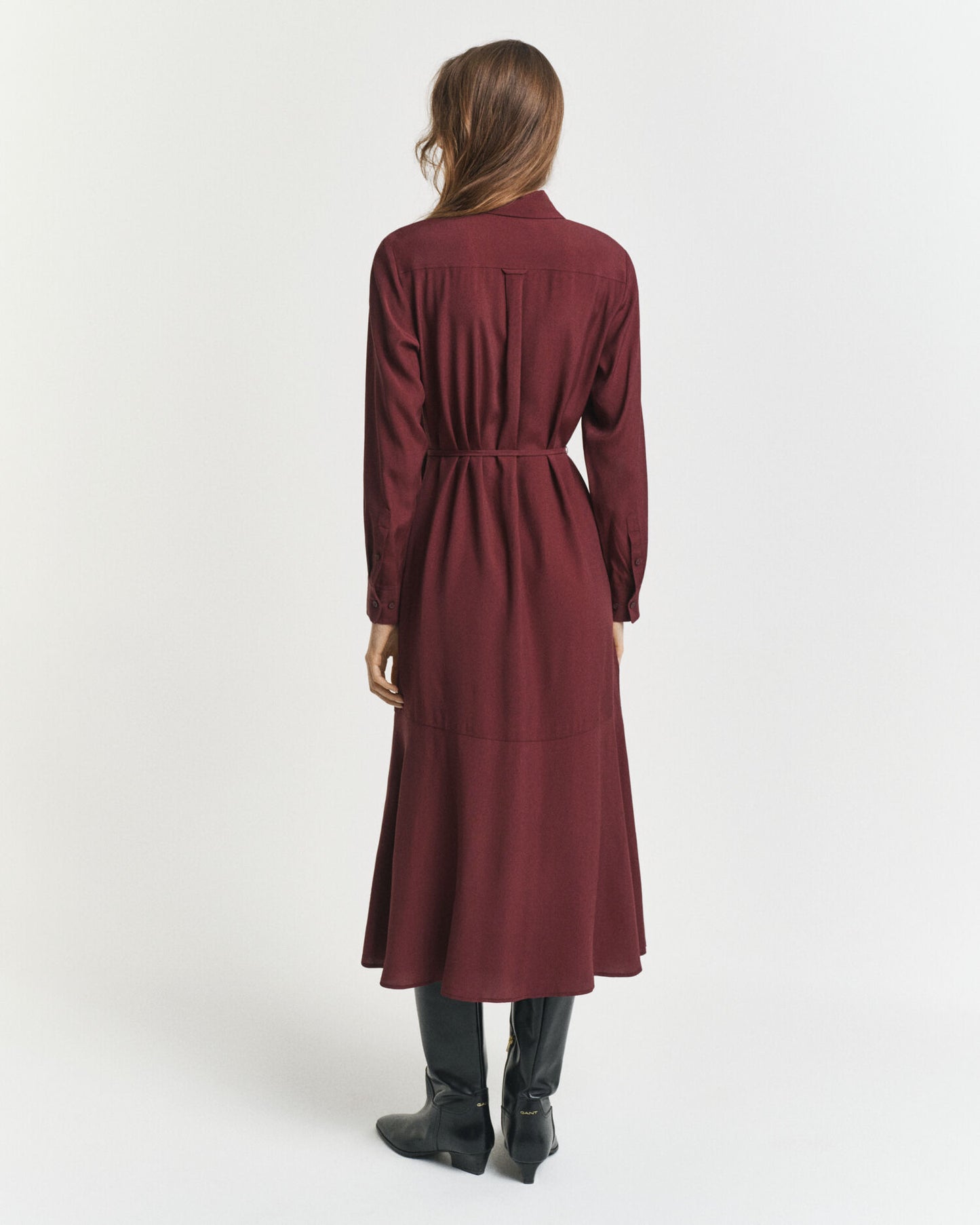 Midi Viscose Shirt Dress