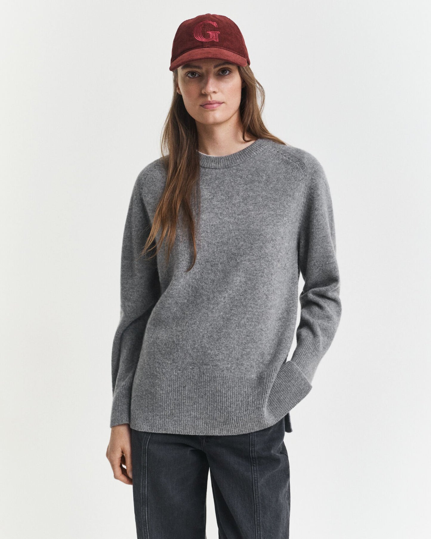 Soft Wool Cashmere Blend Crew Neck Sweater