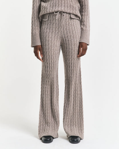 Cable Knit Wool Pants