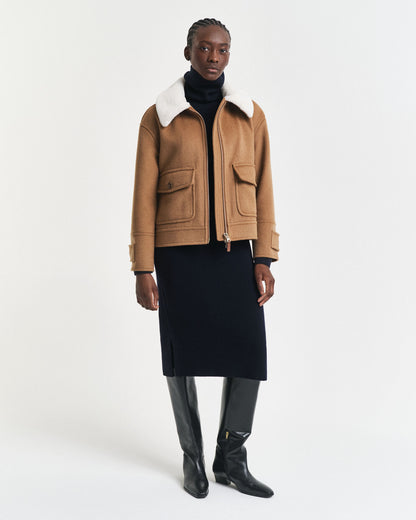 Knit Detail Turtleneck Dress