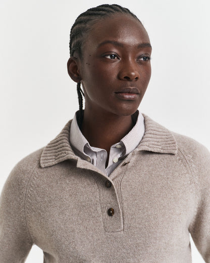 Knitted Wool Cashmere Blend Rugger