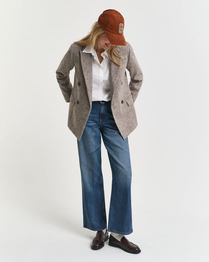 Regular Fit Textured Wool Blazer