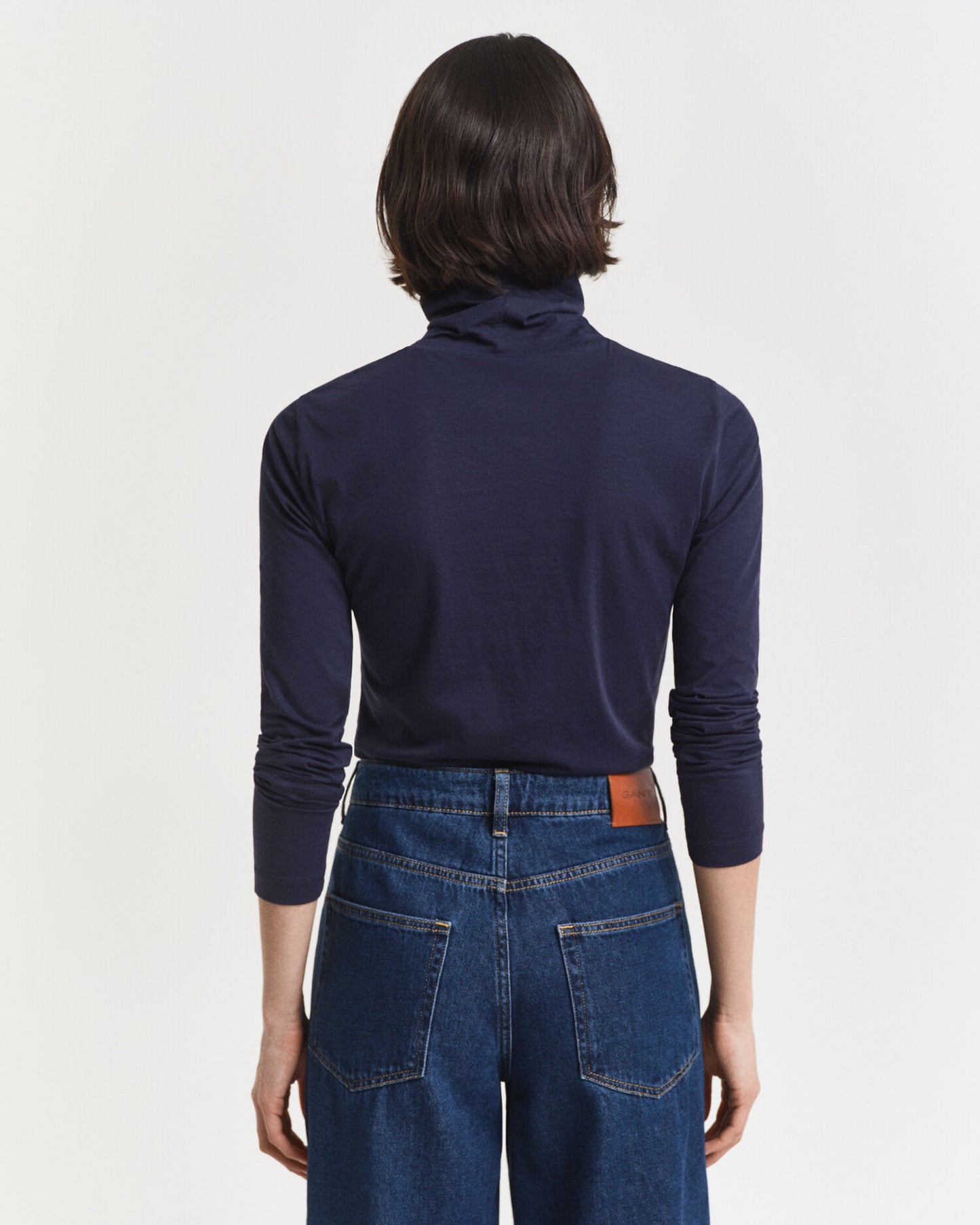 Lightweight Cotton Turtleneck Top