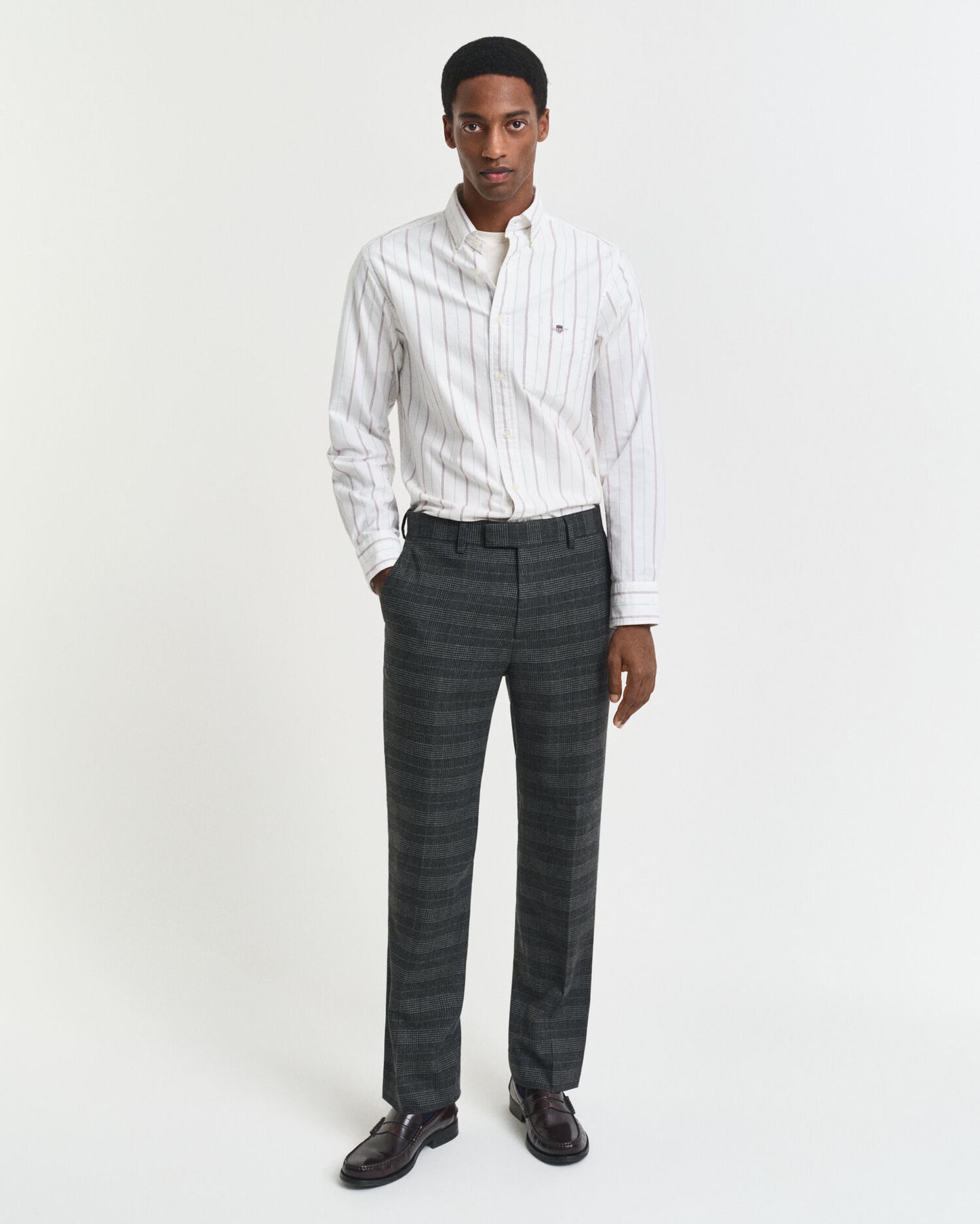 Slim Fit Glen Check Suit Pants