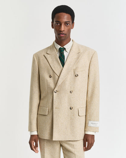 Relaxed Fit Nepps Herringbone Suit Jacket