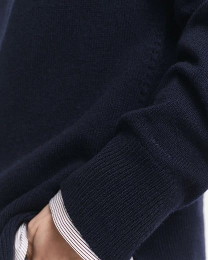 Soft Wool Cashmere Blend Crew Neck Sweater