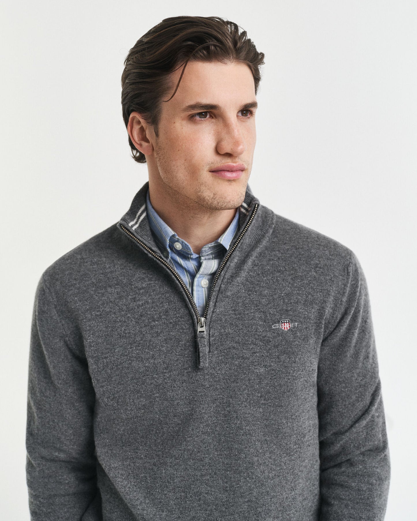 Superfine Lambswool Half-Zip Sweater