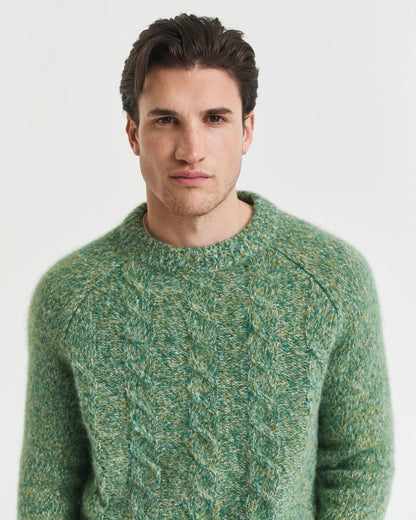 Cable Knit Crew Neck Sweater