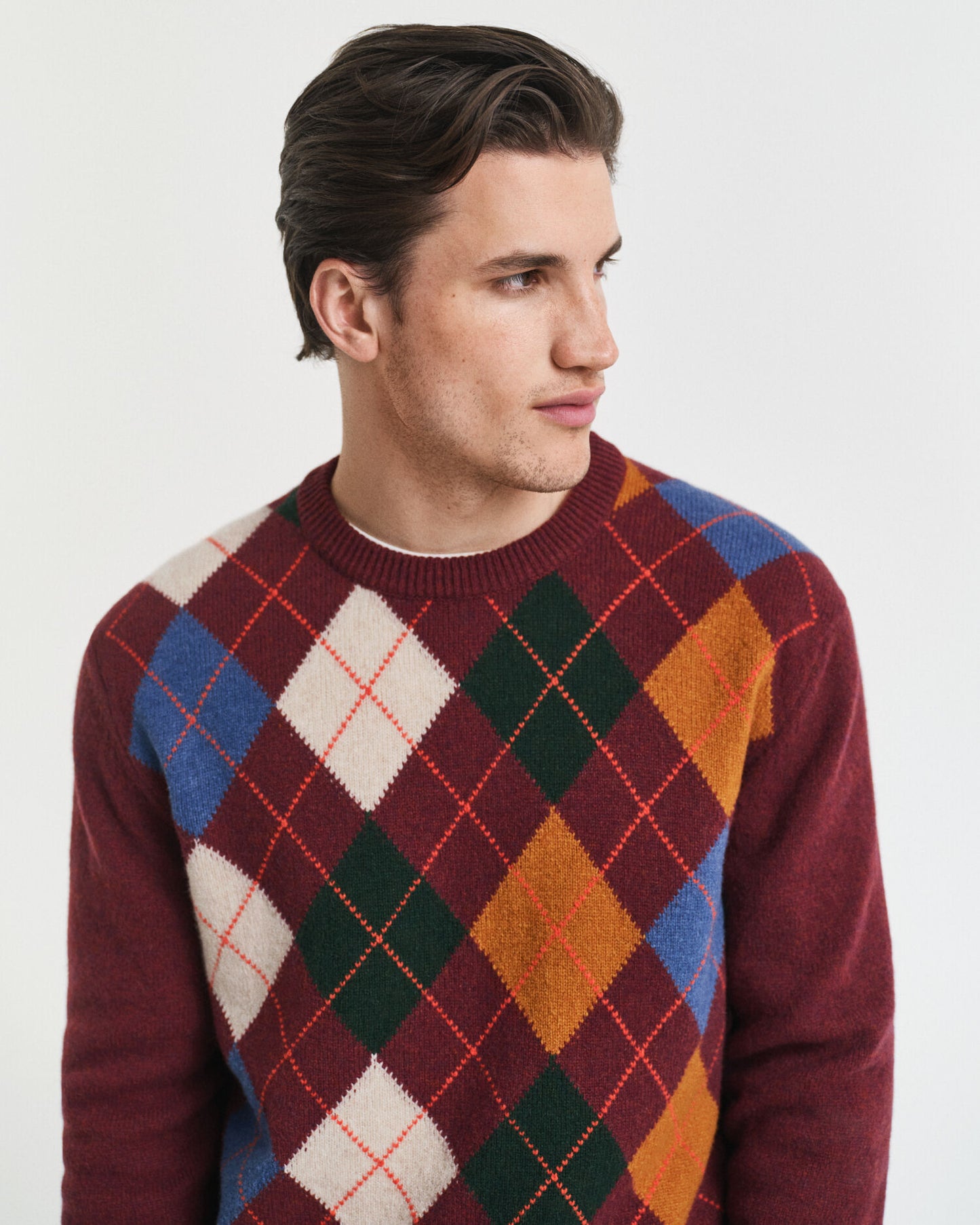 Argyle Crew Neck Sweater