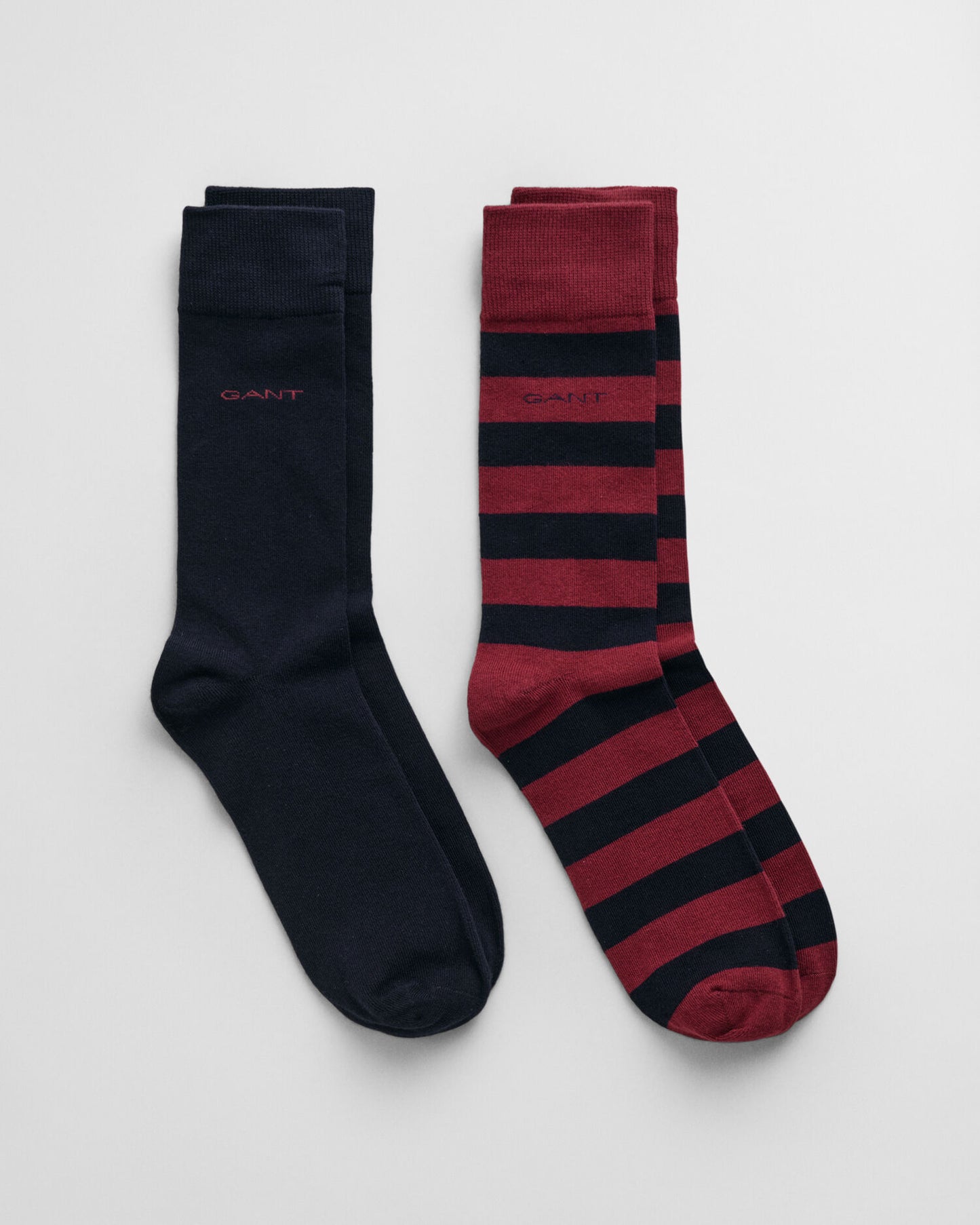 2-Pack Barstriped & Solid Socks