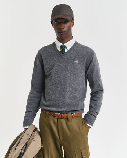 Superfine Lambswool V-Neck Sweater