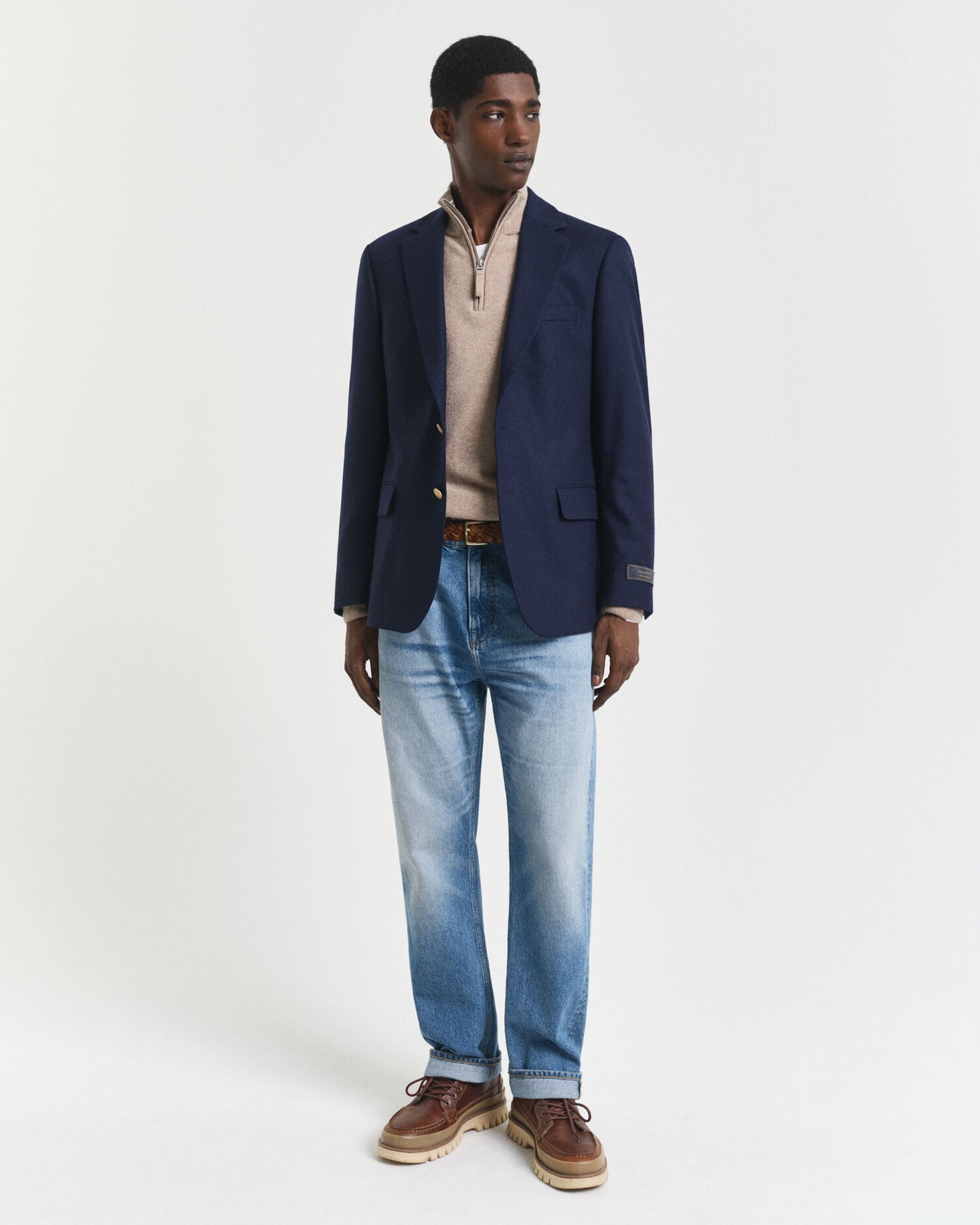 Superfine Lambswool Half-Zip Sweater