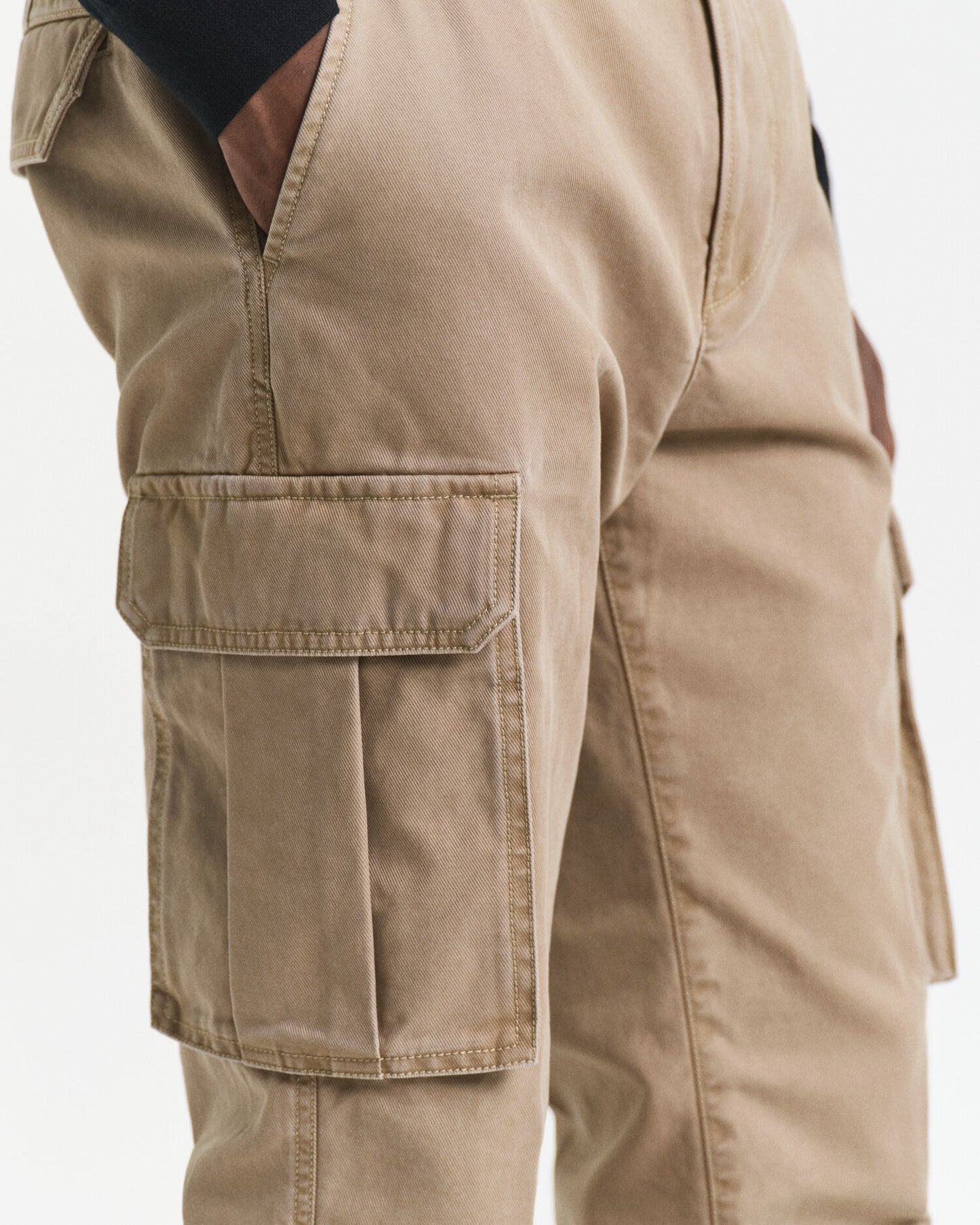 Regular Fit Cotton Twill Cargo Pants