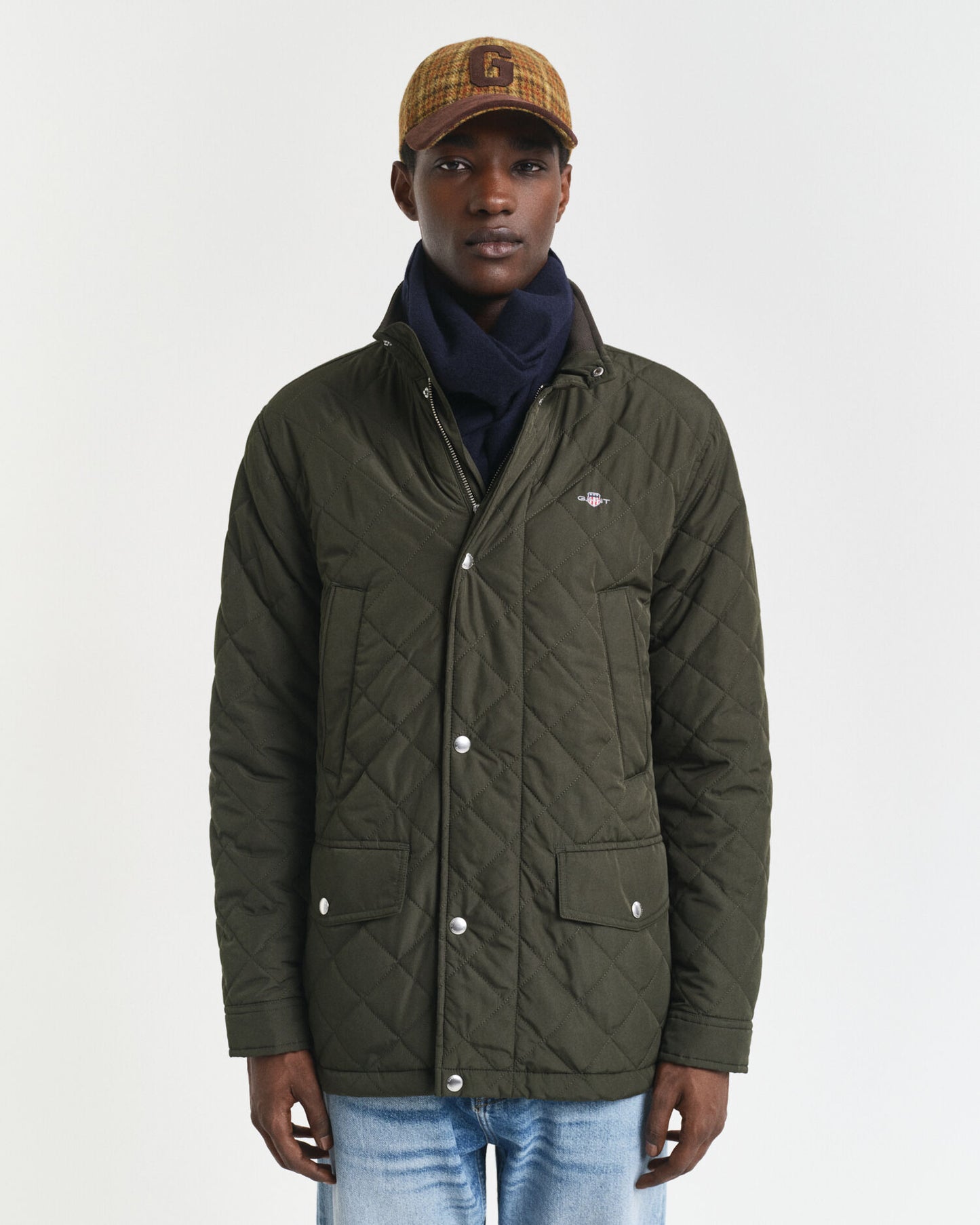 Quilted Windcheater Mid-Length Jacket