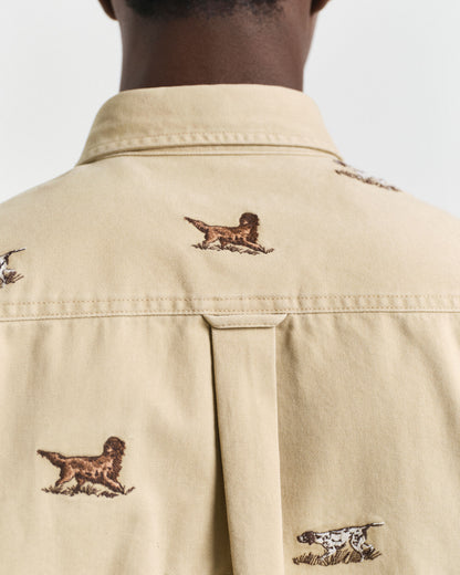 Relaxed Fit Embroidered Twill Shirt