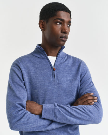 Extra Fine Merino Wool Half-Zip Sweater
