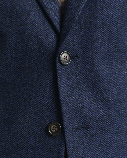 Slim Fit Flannel Herringbone Suit Jacket