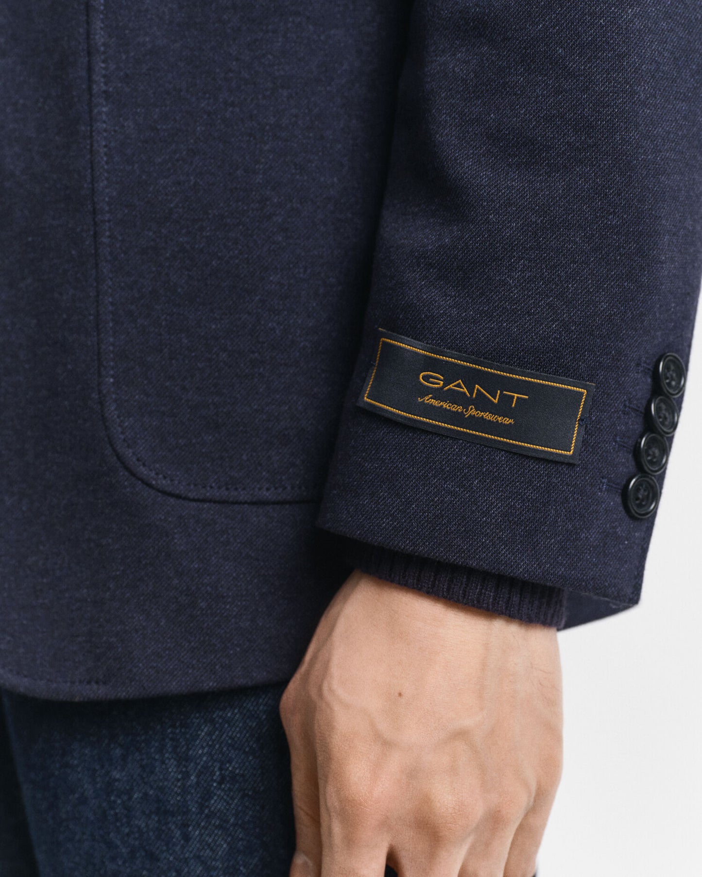 Slim Fit Two-Toned Jersey Piqué Blazer