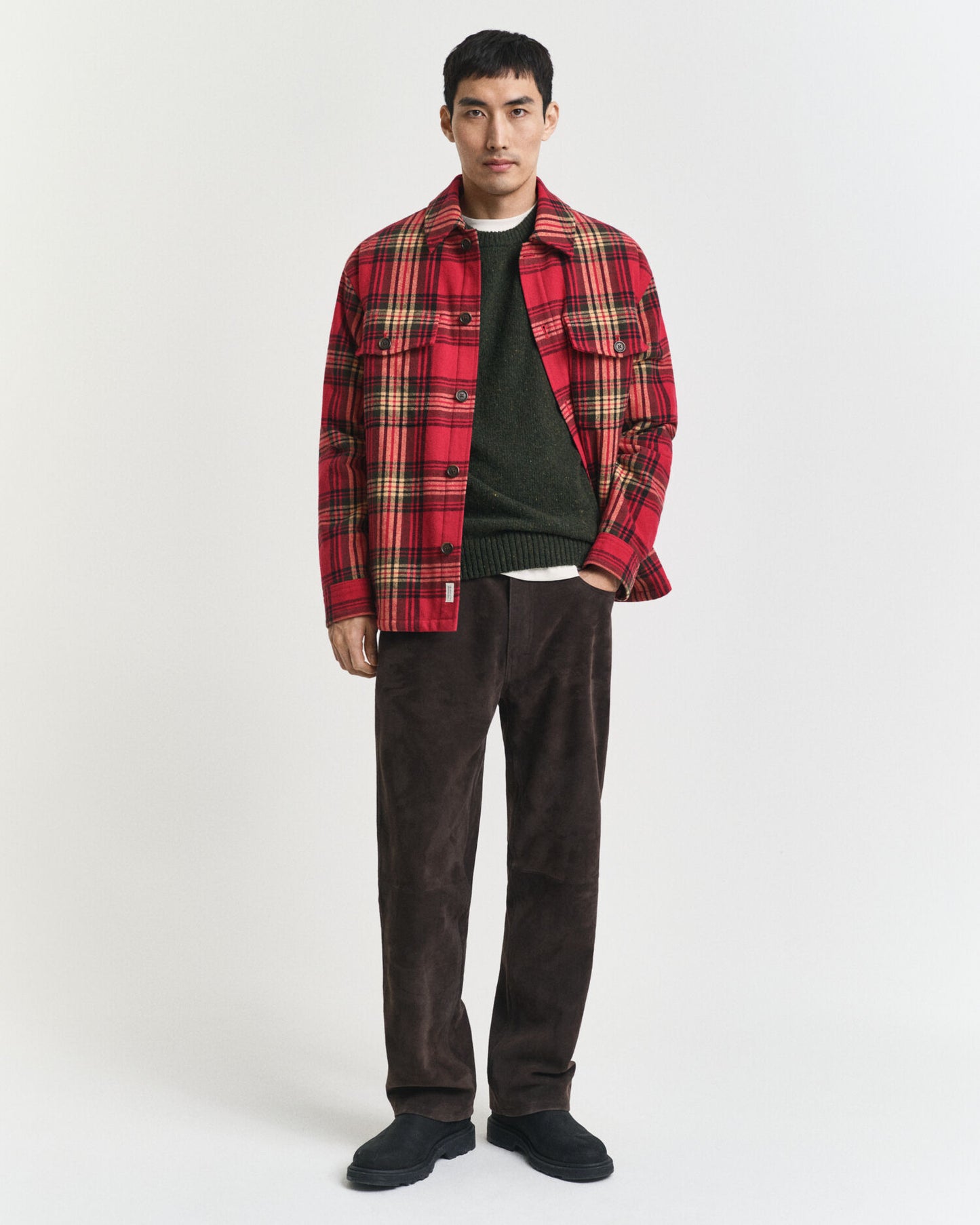 Wool Blend Nepps Crew Neck Sweater