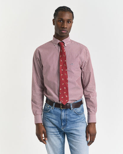 Regular Fit Striped Poplin Shirt