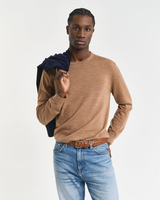 Extra Fine Merino Wool Crew Neck Sweater