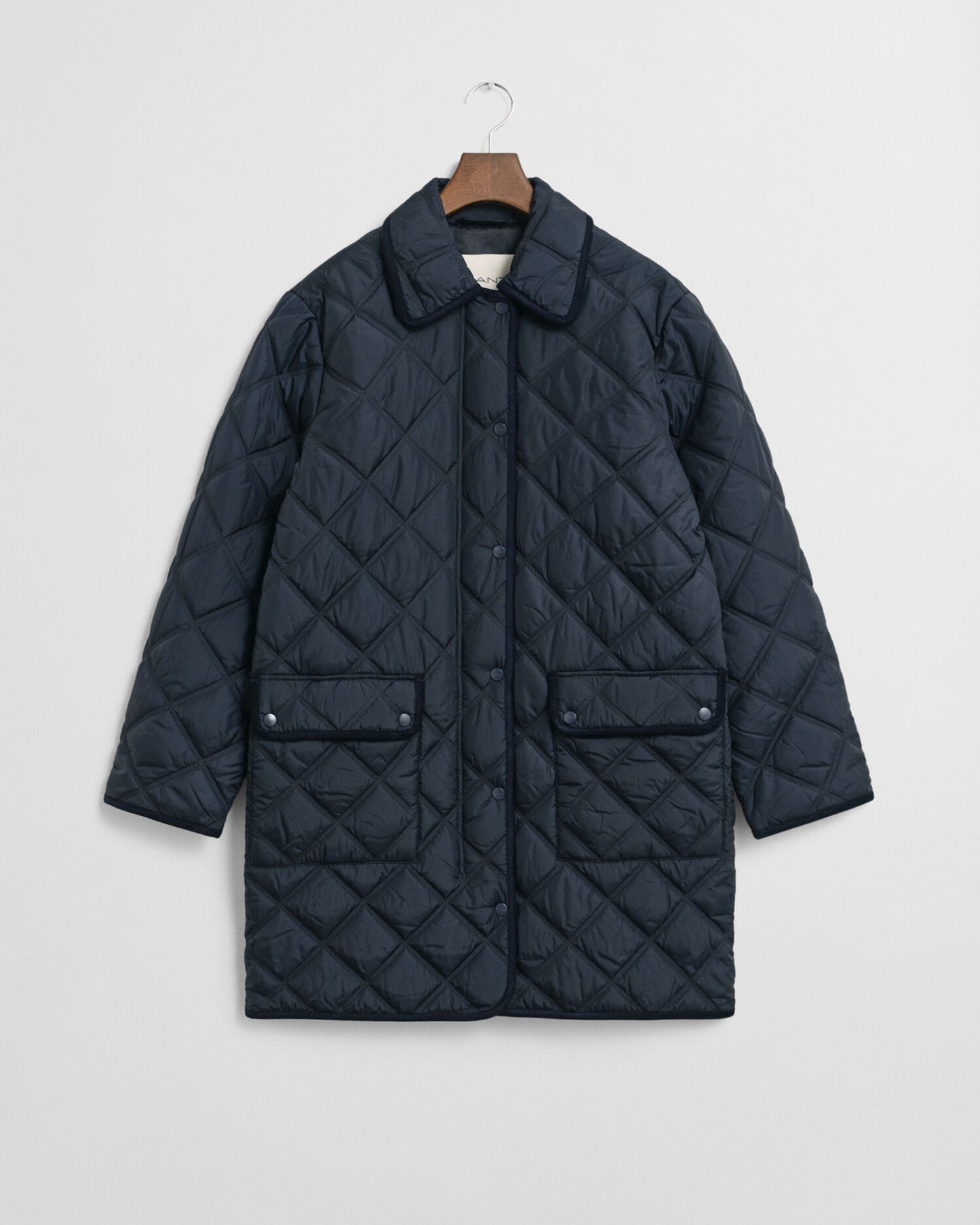 Quilted Corduroy Trim Coat